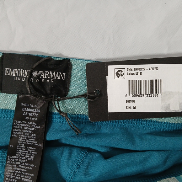 Emporio Armani Men's Teal / Navy Briefs Collection 4 Pair Mediums New With Tags - Picture 5 of 9